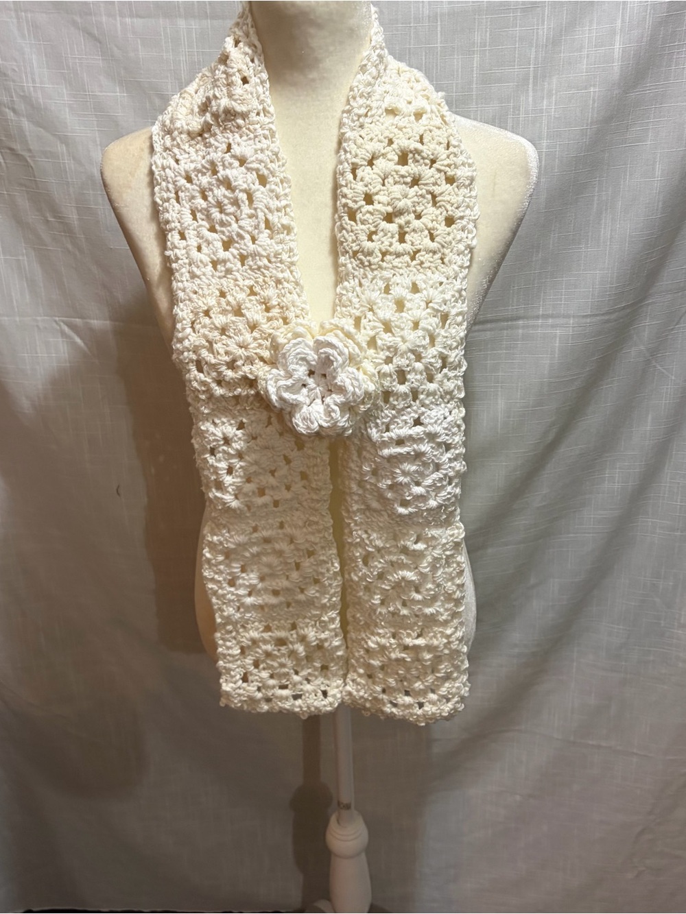 Crochet Granny Square Scarf